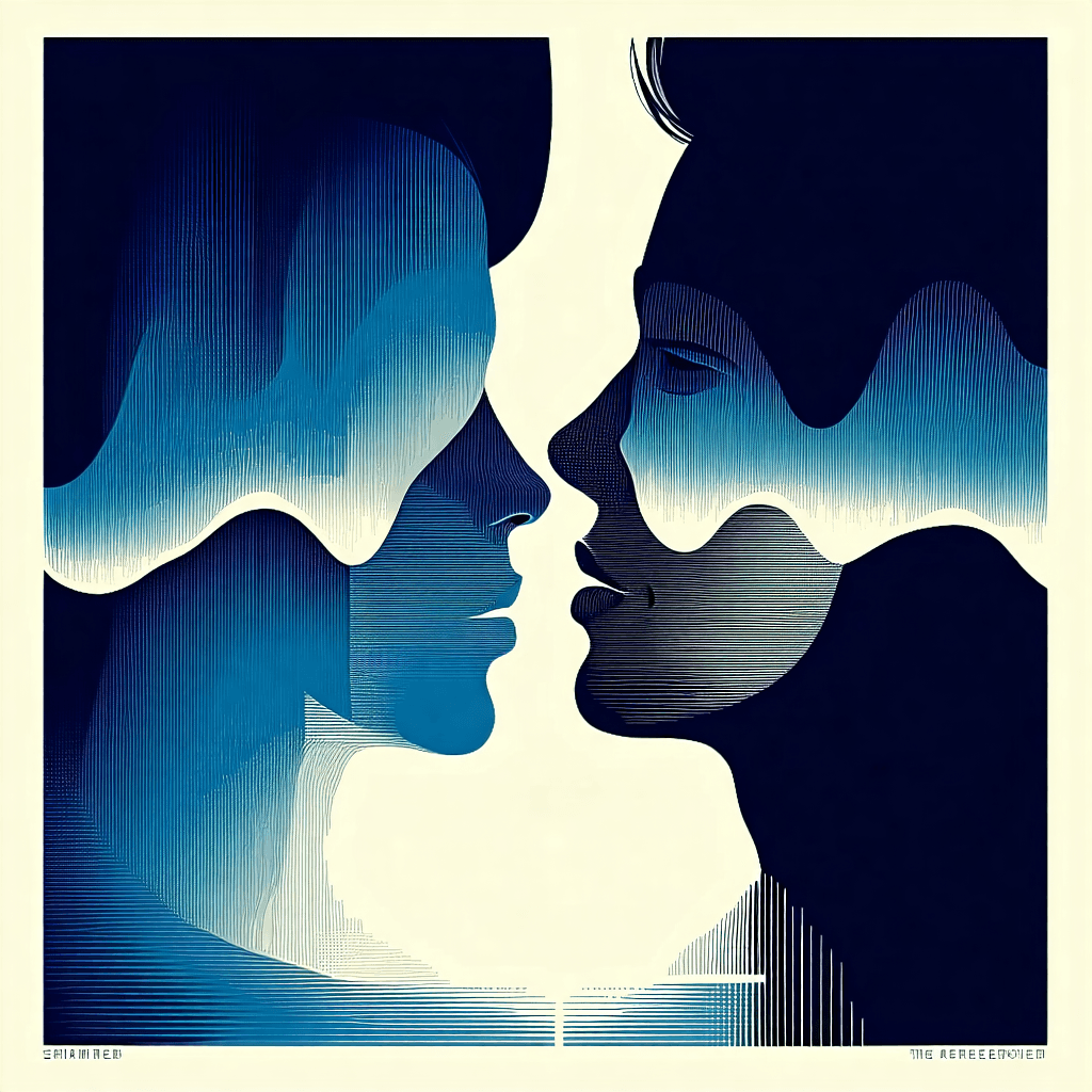Concept: Exploring sound, cymatics, or expression in twinhood (building on your previous themes).
Lino Print Design: A single mouth at the top of the print sends out a soundwave, which splits into two identical but differently shaped echo lines forming twin silhouettes.
Visual Language: Combine abstract forms (soundwave-like curves) with figurative elements.
Message: Shared expression, but different emotional resonances.

