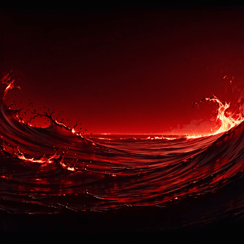 "Design a panoramic hero banner for 'Velvet Dynasty 2' that creatively encapsulates the essence of the title in a visually captivating blood-themed title card. Visualize a canvas where swirling blood, shifting in a gradient from deep burgundy to a fiery ruby, spirals across, establishing an suspenseful atmosphere. Amid this tempestuous sea of red, the title 'Velvet Dynasty 2' unfolds, seamlessly merged within the most pronounced swirl of blood, as if formed by the motion itself