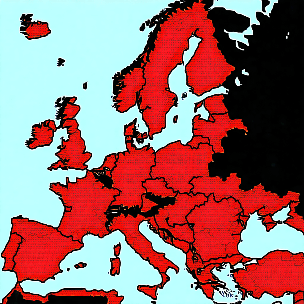 Book Title: "Global Strategies of the Kremlin: The Transformation of Russian (Dis)Information Operations in Central and Eastern Europe after 2014 (The Case of Poland)". I need to create a full-color cover for an A5 book with the following information. Geopolitical map with emphasis: A schematic, slightly blurred map of Europe, where Eastern Europe, specifically Poland, the Baltic states, Slovakia, Czechia, and Hungary, are highlighted in a bright red color, contrasting with the muted gray and deep blue tones of the rest of the map. A stylized, intricate network of interconnected lines, resembling digital signals or a web, overlays the map with a subtle gradient, symbolizing the flow of information and disinformation originating from Russia (the conditional Kremlin). Subtle graphic elements, such as geometric patterns and digital codes, rendered in a dark gray color, are scattered across the map, representing data or coded messages. The map uses a dark blue, gray, and black color scheme to emphasize the central theme, with bright red accents to illustrate tension and influence, especially in the aforementioned European countries. The book title, "Global Strategies of the Kremlin: The Transformation of Russian (Dis)Information Operations in Central and Eastern Europe after 2014 (The Case of Poland)", rendered in a sharp, contrasting white color, is prominently placed above the map, emphasizing the theme of geopolitical tension and information warfare. It is broken into two parts:  "Global Strategies of the Kremlin" is highlighted in a larger, bold font and underlined with a red line.